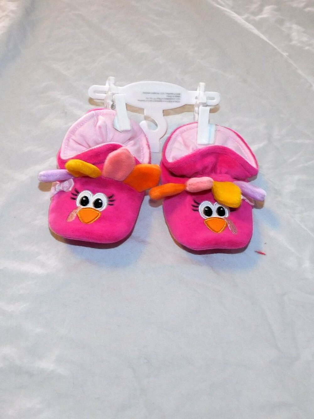 Baby First Thanksgiving Girl Pink Turkey 0-6 & 6-12 Months Slippers New